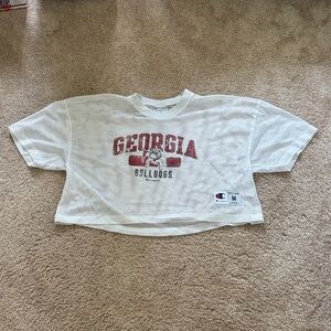 Champion White Georgia Bulldogs Mesh Jersey